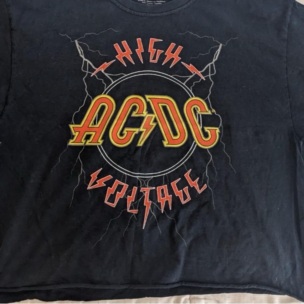 AC/DC Black and Orange Graphic Tee